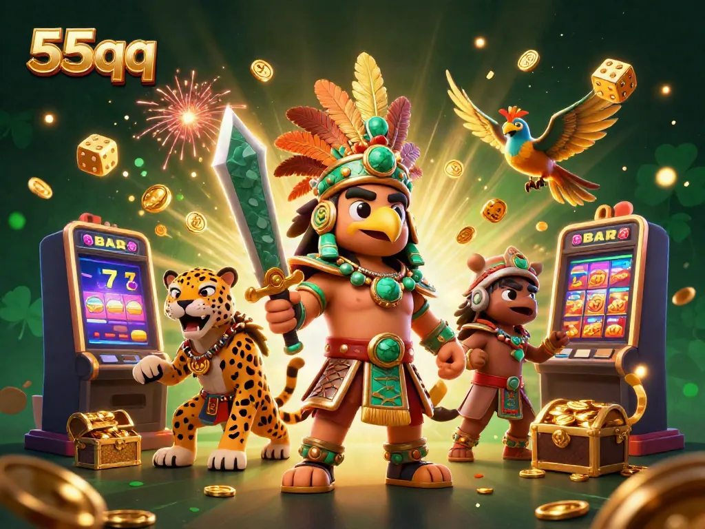 Unlock massive wins with 55qq's thrilling gaming experience featuring dynamic Aztec warriors.