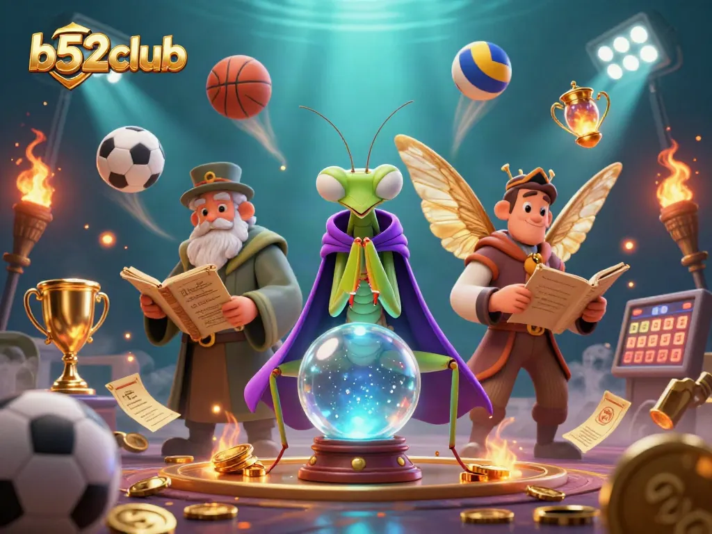 Engage in thrilling gameplay strategies with b52club, featuring fortune teller, moth librarian, and sports elements.