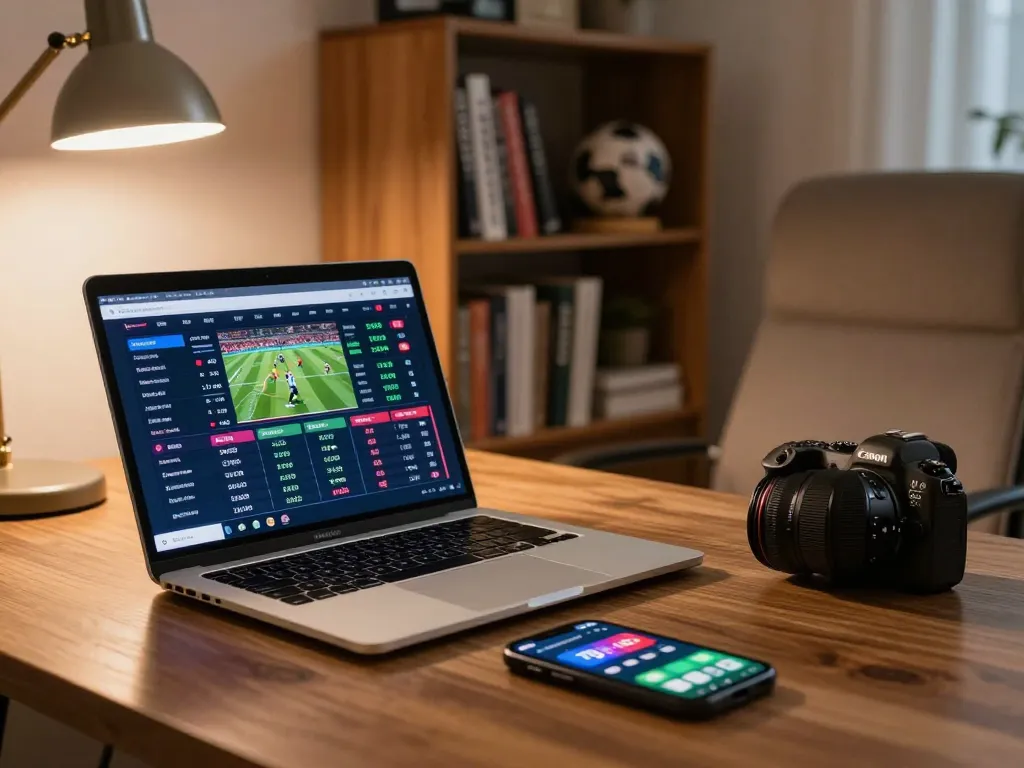 Experience the excitement of 79KING online betting with a cozy home setup showcasing live sports odds.