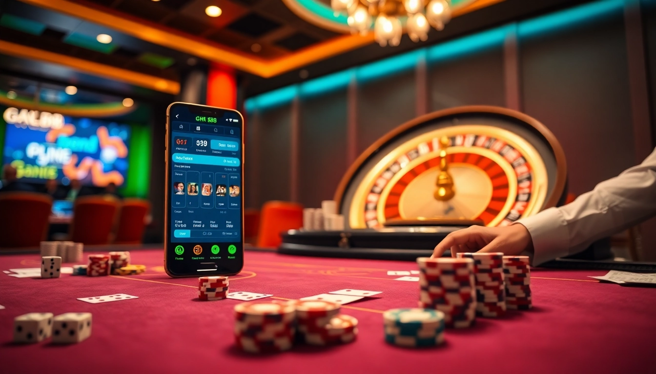 Engaging gambling atmosphere at GK 88 casino with poker chips and roulette wheel.