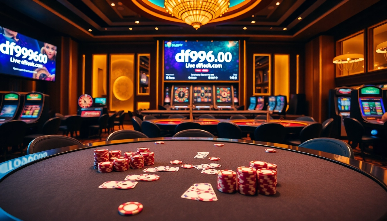 Experience the excitement of df9996.com with vibrant casino tables and online betting interfaces.