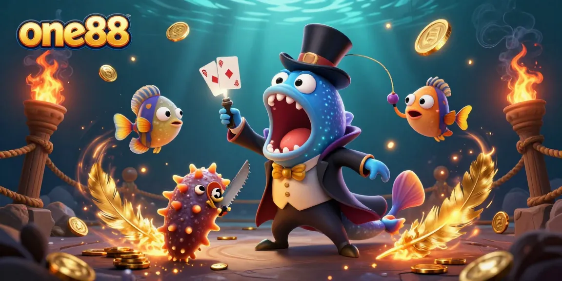 one88 engages players with a thrilling underwater magic act set in a vibrant casino scene.