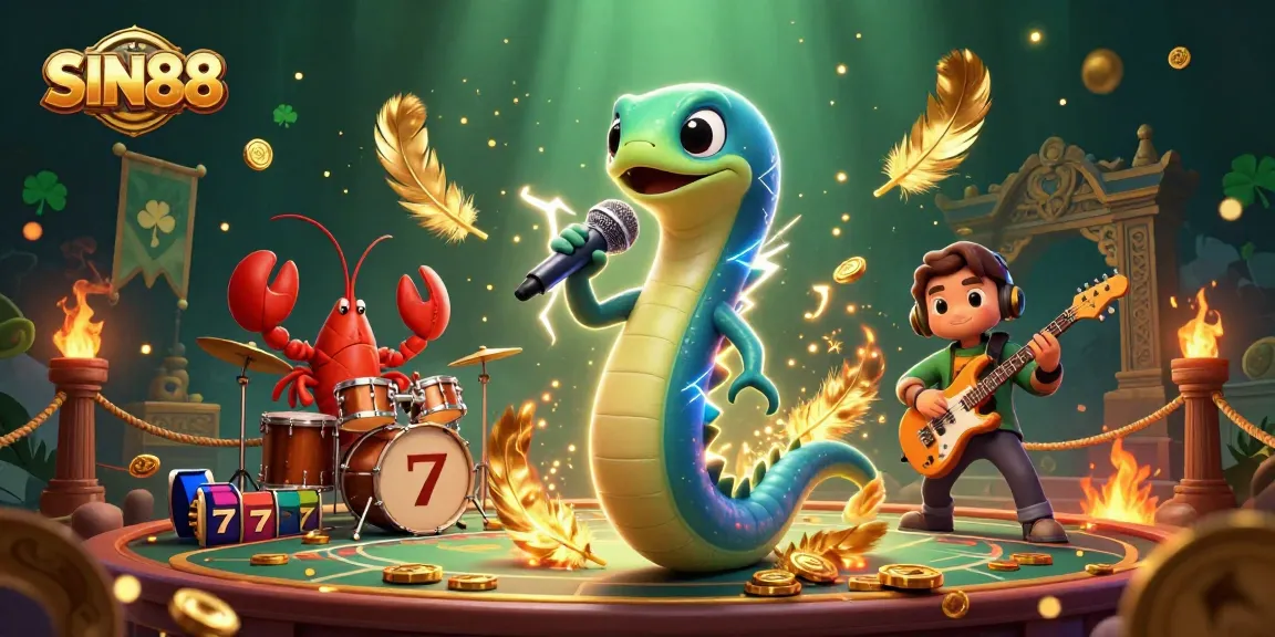 SIN88 electrifies players with a lively underwater casino scene of an eel DJ, lobster drummer, and seahorse guitarist.