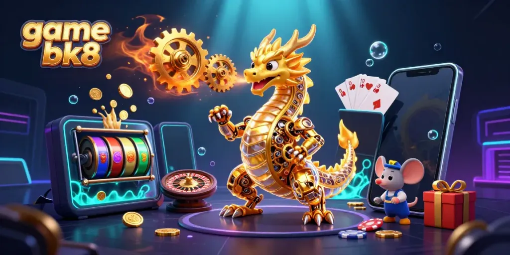 Experience the thrill of the game bk8 as a dragon unleashes excitement with cash prizes and gaming elements.