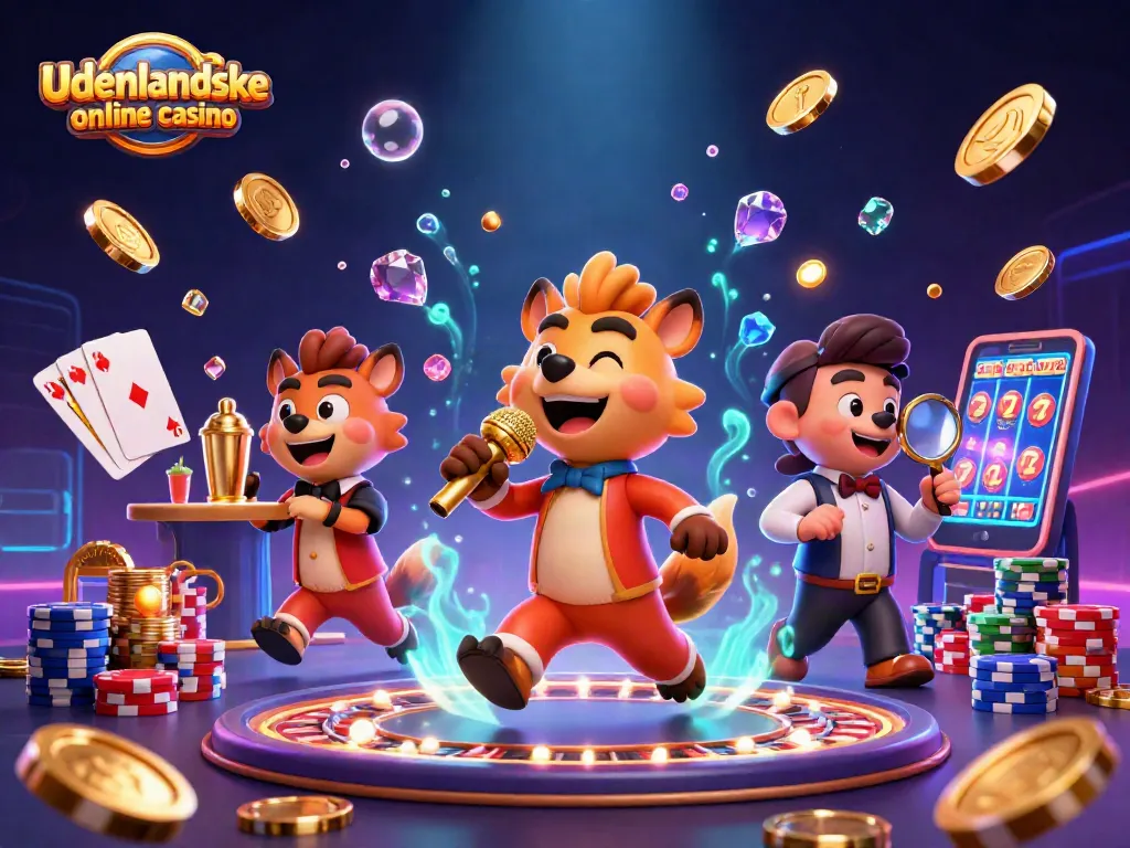 Engage with udenlandske online casino scenes of cartoon hyenas enjoying drinks and gaming.