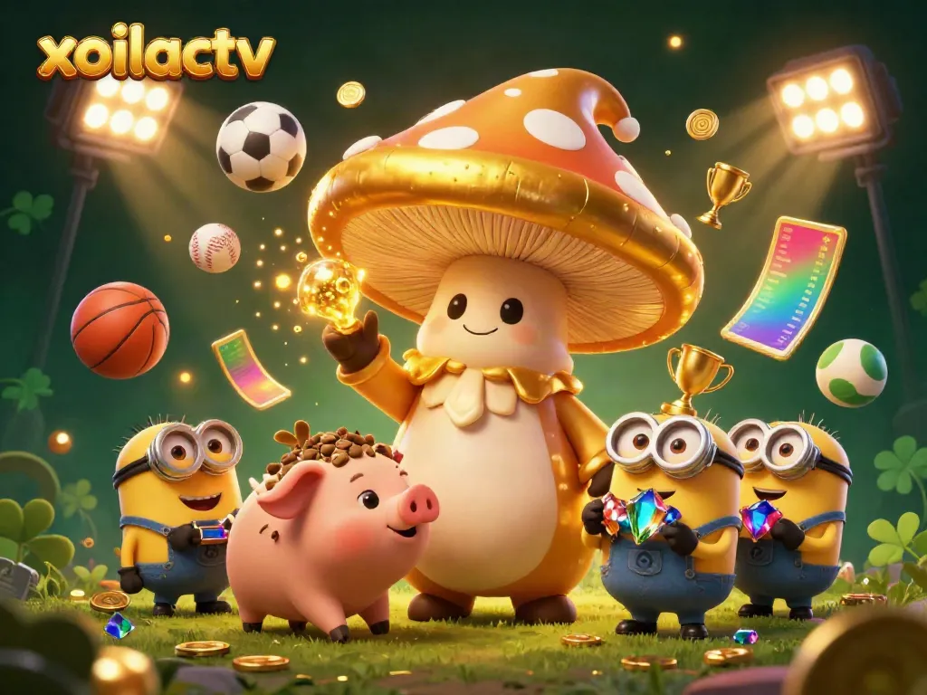 Experience thrilling sports betting with xoilactv surrounded by vibrant characters and dynamic elements