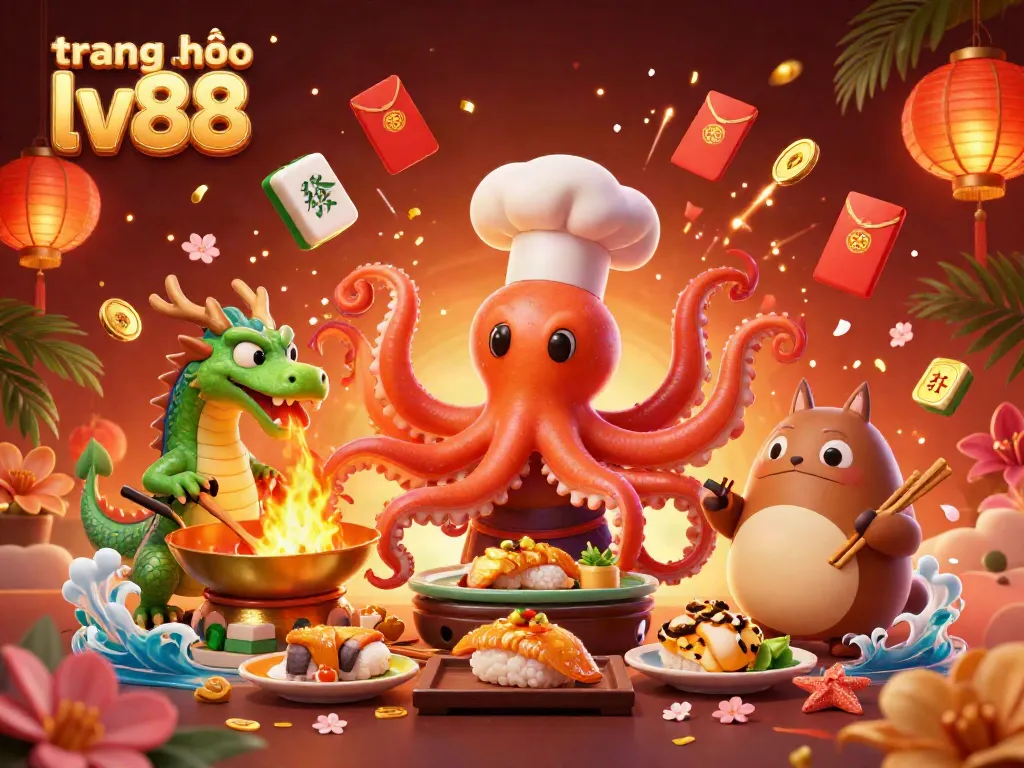 Experience thrilling gameplay at trang chủ lv88 with a vibrant casino scene featuring 3D characters and elements.