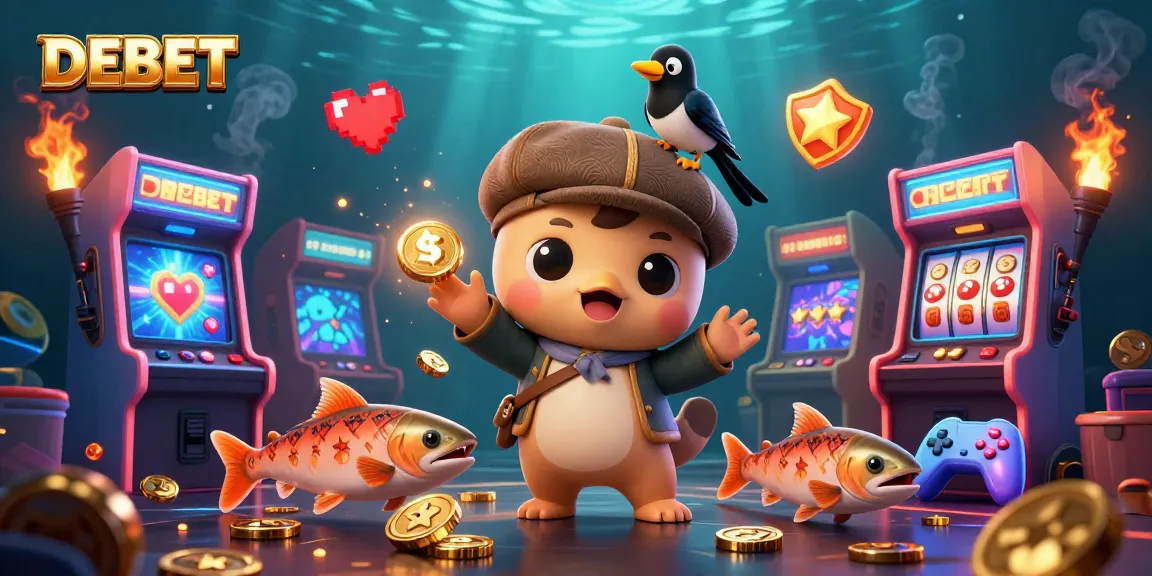 Catch winning moments at DEBET with colorful 3D casino elements and playful characters.