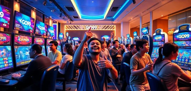 GO99 gaming platform showcasing players immersed in various exciting online games.