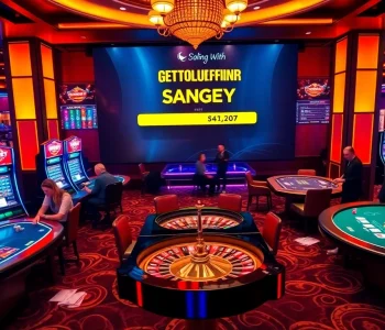 Action-packed betting scene showcasing nhà cái uy tín with vibrant casino elements.