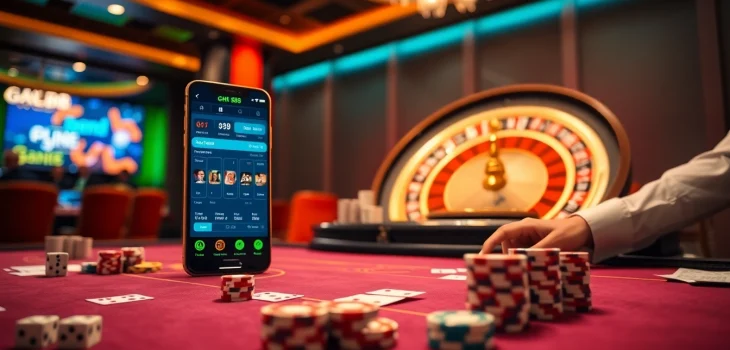 Engaging gambling atmosphere at GK 88 casino with poker chips and roulette wheel.