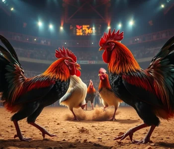 Exciting live cockfighting action at Sabong67, highlighting dagatructiep 1's thrilling atmosphere.