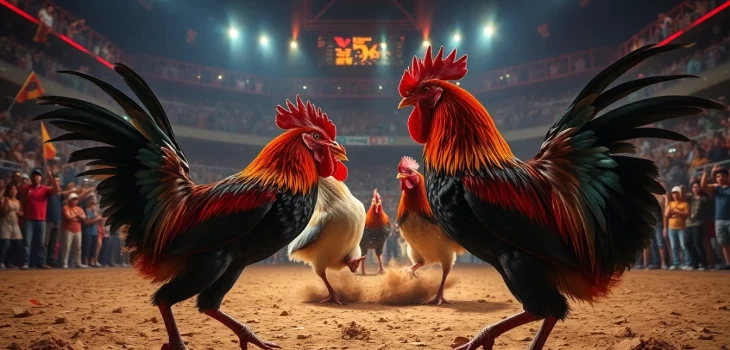 Exciting live cockfighting action at Sabong67, highlighting dagatructiep 1's thrilling atmosphere.