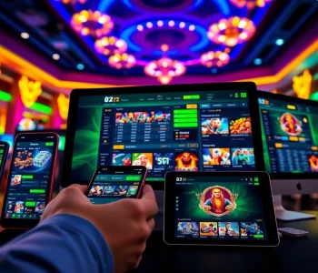 Online betting experience on 789bet platform across various devices, showcasing vibrant gaming.