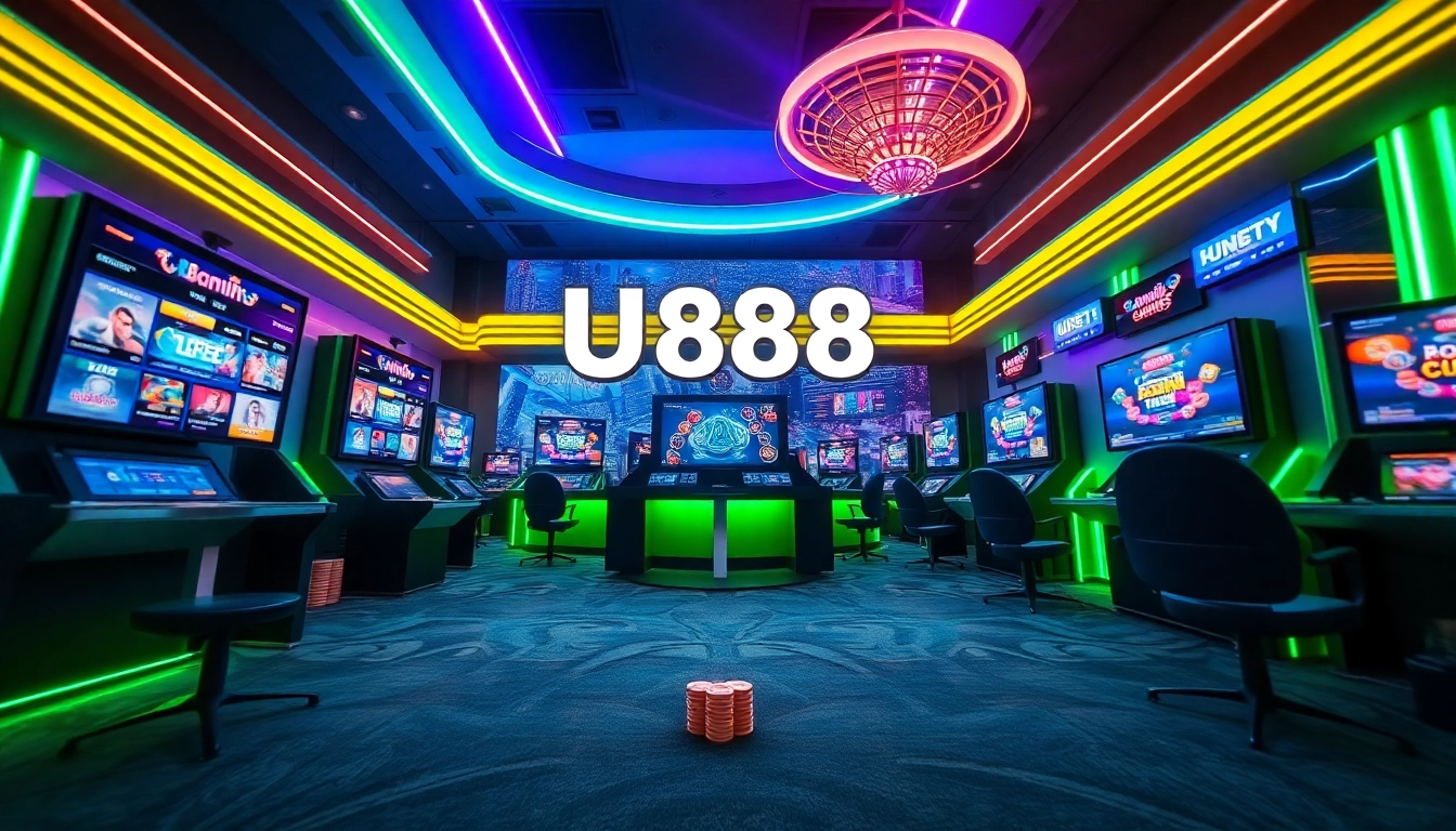 U888 online gaming environment showcasing vibrant casino aesthetics and thrilling gameplay experience.