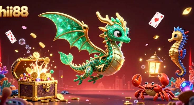 Experience thrilling gameplay at hii88 with vibrant fantasy casino elements in a captivating ocean scene.