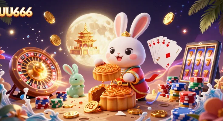 Engage with exciting UU666 gaming moments featuring vibrant casino elements and characters.