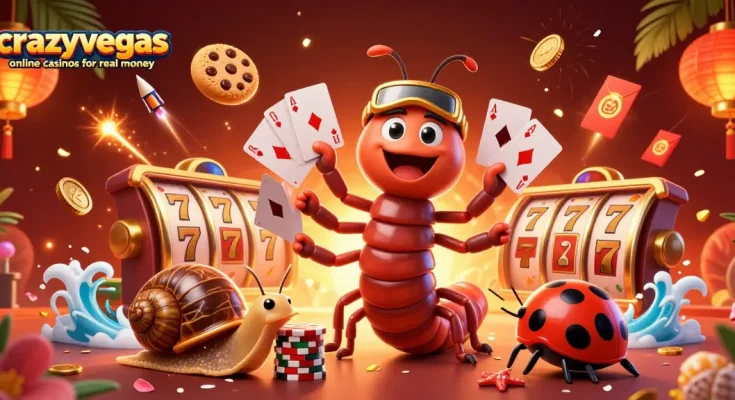 Experience excitement with crazyvegas online casinos for real money featuring colorful characters and dynamic game elements.