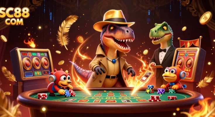 Engage in thrilling gameplay at the SC88 COM casino, where epic 3D characters steal chips and win big.